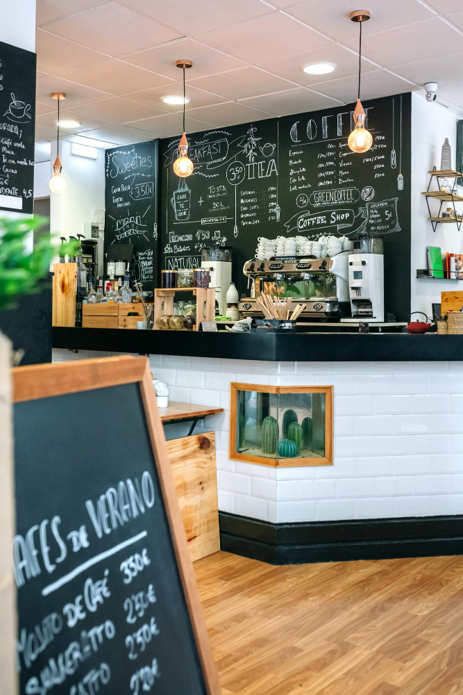 The Baraza counter with coffee and pastries.